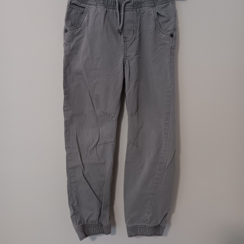 GapKids Boys Jogger Pull On Size M Drawstring Waist Elastic Ankle Gray‎